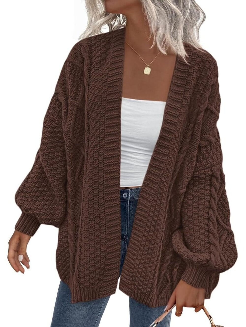 Women Brown Leather Turn Down Collar Batwing Sleeve Motorcycle Bomber Jacket